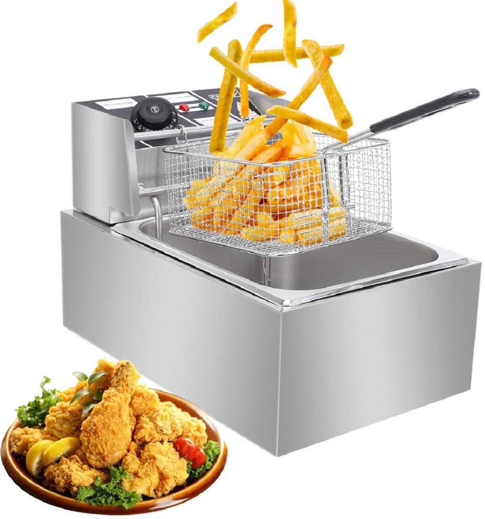 1pc Electric Fryer With Temperature Control, Stainless Steel Deep Fryer For  Commercial Use, Suitable For Home, Large Capacity, Ideal For Fried Chicken,  Burgers And French Fries, Model: Cl-dzl-81 Normal Edition