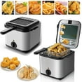 thumbnail image 1 of Electric Deep Fryer, The Most Compact & Convenient To Deep Fry Comfort Food, Restaurant-Style Basket With A 2.64-Quart Capacity, Easy-View Window & Adjustable Temp Control, Stainless 2.5 L, 1 of 7