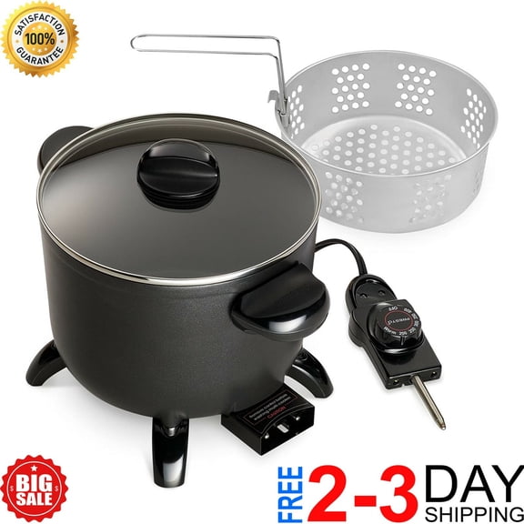 Electric Deep Fryer Dual Daddy Cooker Home Kitchen Countertop Fries