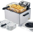 Electric Deep Fryer with Basket for Home Use, Lid with Viewing Window