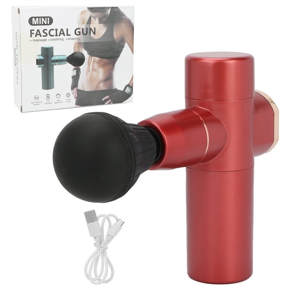 Electric Deep Tissue Percussion Muscle Massage Gun HandHeld Muscle Pain Relief Massager(Red )