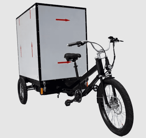 Electric Delivery Cargo Trike Bicycle 500W Motor 48V Battery Box Truck 3 Wheel Utility Bike 660 lb Load Pedal Assist LED System Black