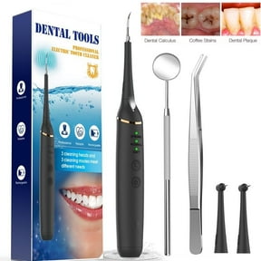 Electric Dental Calculus Remover, Ultrasonic Portable Teeth Cleaner, Tartar Plaque Stain Remover for Teeth Cleaning Tools Kit for Adult