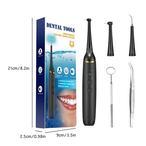 Electric Dental Plaque Remover Tool Kit, Portable Teeth Cleaner for Adults, Removes Calculus and Tartar, Professional Dental Care for Home Use, Effective Tooth Cleaning