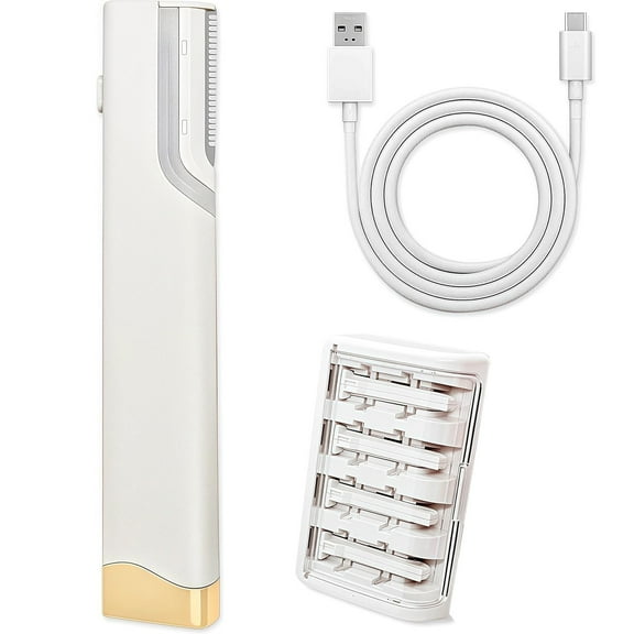 Electric Dermaplaning Tool for Face with LED Light, Mini Dermaplaning Razor Kit for Women with 5 Replace Blades 3 Speeds Facial Peach Fuzz Exfoliation & Hair Removal At Home