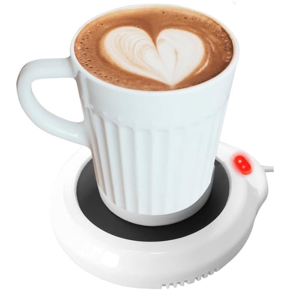 Electric Desk Cup Warmer - Candle Warming Plate Coffee Mug Heater Also Great for Hot Tea, Chocolate, Soup, Scented Candles On/Off Indicator Light