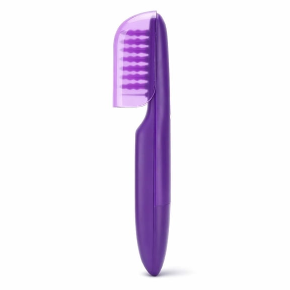 Electric Detangling Hair Brush, Purple Negative Ion Massage Comb for Wet & Dry Hair Styling, Cordless Tangle Remover Brush with Protective Cover