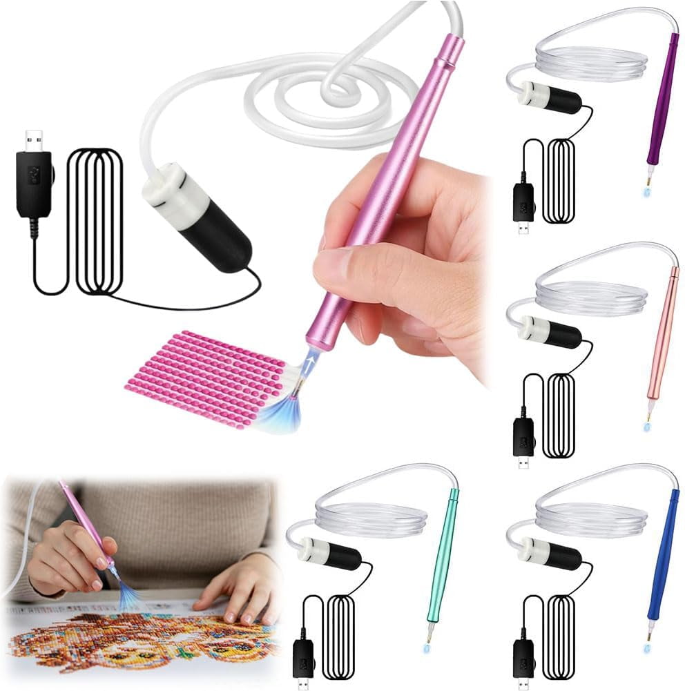 Electric Diamond Art Painting Pen,2025 New Upgrade Vacuum Diamond Art Pen,Diamond Art Pen Kits for Adults,Diamond Art Accessories Tool for Setting AB Stones Without Wax, Quiet and Long-Lasting