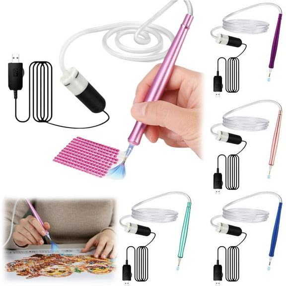 Electric Diamond Art Painting Pen,2025 New Upgrade Vacuum Diamond Art Pen,Diamond Art Pen Kits for Adults,Diamond Art Accessories Tool for Setting AB Stones Without Wax, Quiet and Long-Lasting
