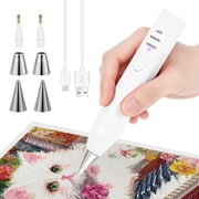 Electric Diamond Painting Pen with 4 Drill Nib,Diamond Art Pen Rhinestone Art Painting Pen Vacuum Rhinestone Art Pen Kit Rechargeable Multipurpose for Adults DIY