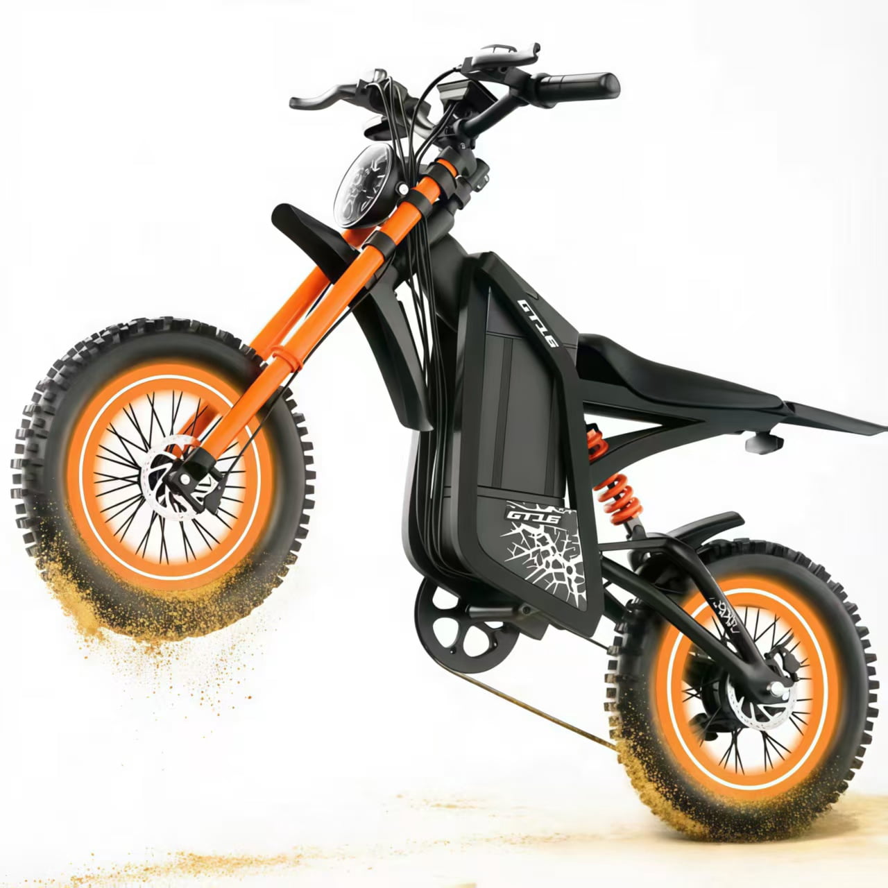 Electric Dirt Bike, 3000W Peak Motor, 35MPH Electric Motorcycle,48V/25AH Battery E Mountain bike, 5 PAS Speeds, Hydraulic Brakes, UL2849 Full Suspension 16" Off Road Tire