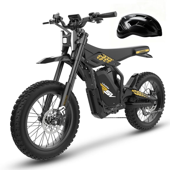 Electric Dirt Bike for Adults, 2000W Peak Motor, 48V 23Ah Removable Battery up to 50 Miles, 34MPH Fast E Bicycle, 20"x4.0 Fat Tires, Full Hydraulic Brakes and Suspensions, Mountain Off-Road Dirt Bike