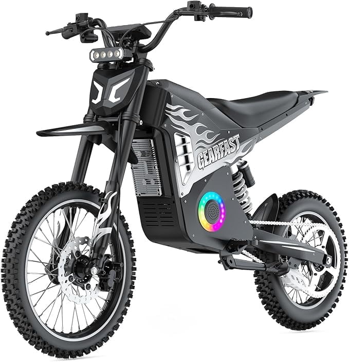 Electric Dirt Bike for Adults & Teens, 3550W, 41MPH, Up to 60 Miles Range, 48V/22AH Removable Battery, Hydraulic Brakes, 14"/12" Fat Tire Off-Road E-Dirt Bike for Age 13+, Silver