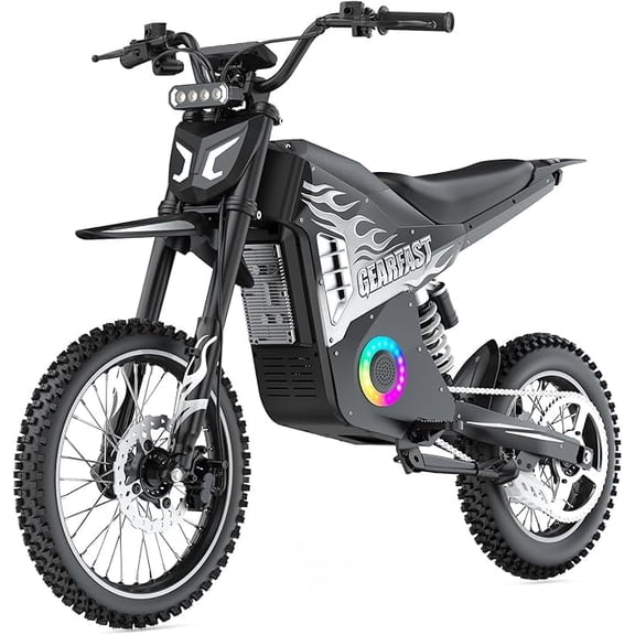 Electric Dirt Bike for Adults & Teens, 3550W, 41MPH, Up to 60 Miles Range, 48V/22AH Removable Battery, Hydraulic Brakes, 14"/12" Fat Tire Off-Road E-Dirt Bike for Age 13+, Silver