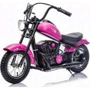 Electric Dirt Bike for Kids, 24V Motor Kids Dirt Bike, Cuoote 250W Ride On Motorcycle up to 15 mph, 150 lb Max Weight, Twist Throttle, Power Display, Rear Suspension, Hand Brake