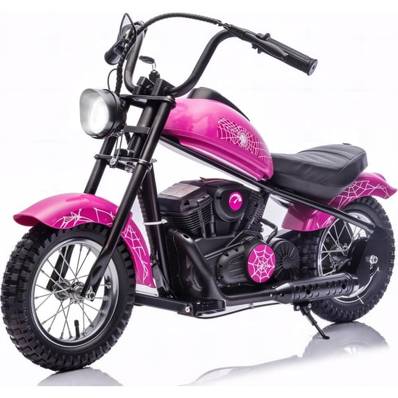 Electric Dirt Bike for Kids, 24V Motor Kids Dirt Bike, Cuoote 250W Ride On Motorcycle up to 15 mph, 150 lb Max Weight, Twist Throttle, Power Display, Rear Suspension, Hand Brake