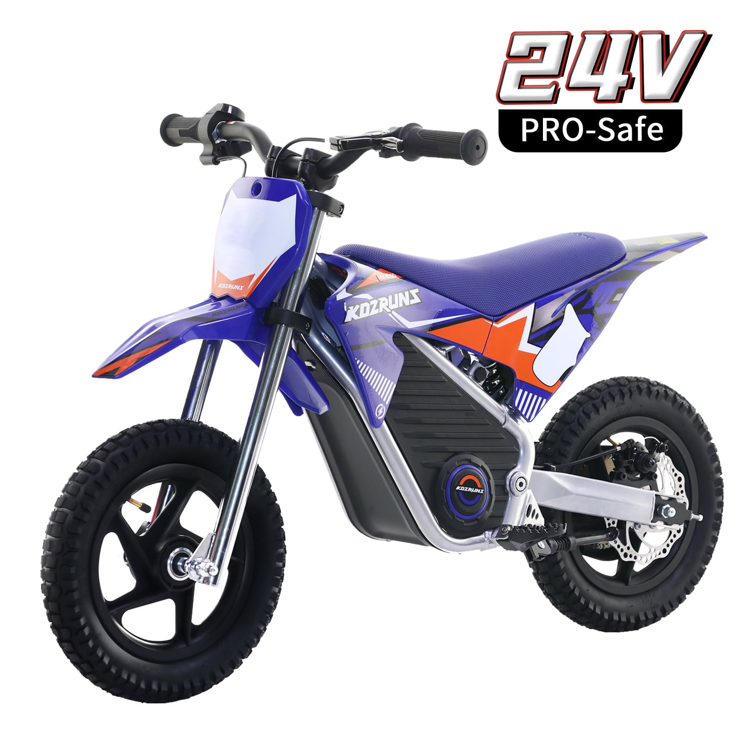 Racing Electric Dirt Bike for Kids, 24V 2.6Ah Motorcycle with Dual Shock Absorption, 12 inch Tires Safe Disc Brake for Ages 3-6 Red