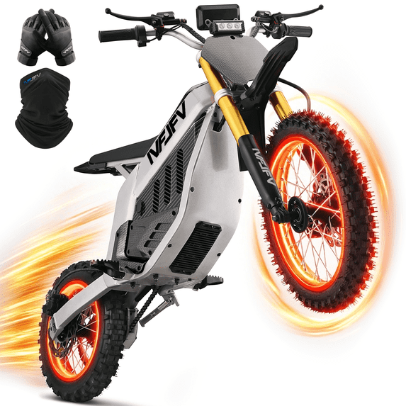 IVFJFV Peak 3000W Electric Dirt Bike, 16+ Years, Off-Road Use Only, 48V 30Ah, 42 MPH Max Speed, 50 Miles Range, Black