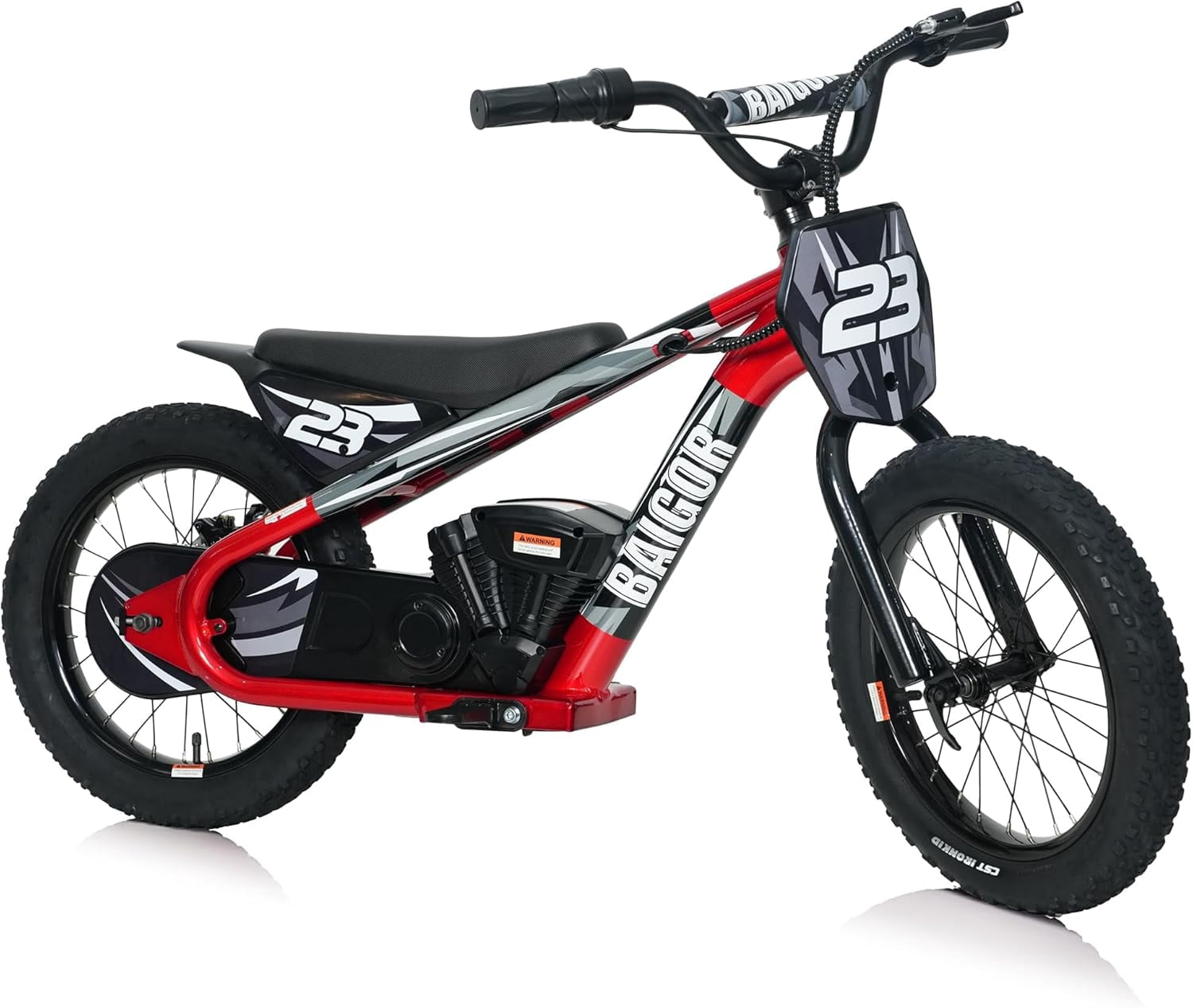 Electric Dirt Bike for 6-12 Years, Akaber 250W Brushless Motor 15.5MPH, 16" Inflatable Tires, 24V Detachable Battery, Electric Bike