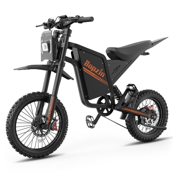 Electric Dirt Bike for Teens,Peak 2600W 38MPH Off-Road eMotorcycle,60V 23AH,up to 100 Miles,Full Suspension,14"/12" Tire Mountain Bike UL2849