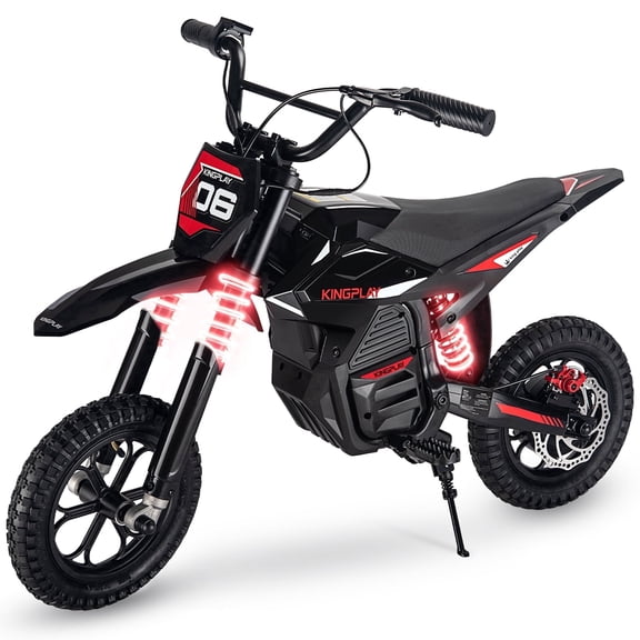 Electric Dirt Bike for kids, 350W Motor 15MPH Top Speed, 6.8Miles Range 36V 4Ah Battery, 12*2.75 Inch Inflatable Tires, Rear Disc Brake For Road,Black