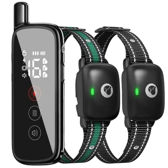 Heaflex Dog Training Collar with Remote Control - 3 Modes (Beep, Vibration, Shock), 2600 feet Range, Rechargeable Waterproof, for All Dog Sizes, 2 Collar Sets