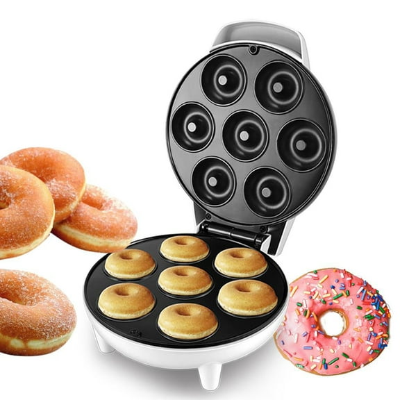 Electric Donut Maker Automatic Heating Egg Cake Bread Baking Machine 1200W High Power Fast Heating Oven Pan Breakfast