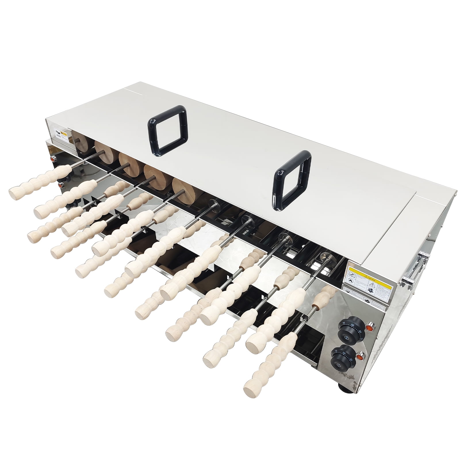 Electric Double-Layer Chimney Cake Baking Machine Baking Oven Grill Chimney Rolling Machine 220V