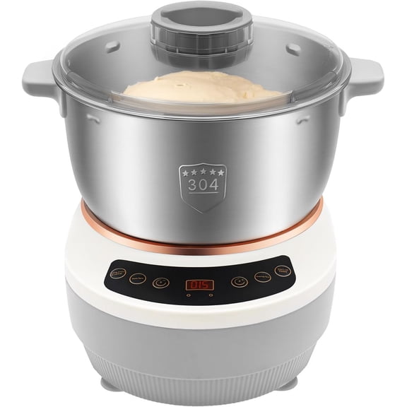 Electric Dough Maker, 4.5Qt, Automatic Dough Mixer with Fermentation Function, Digital Timer, Stainless Steel Dough Maker for and Commercial Use