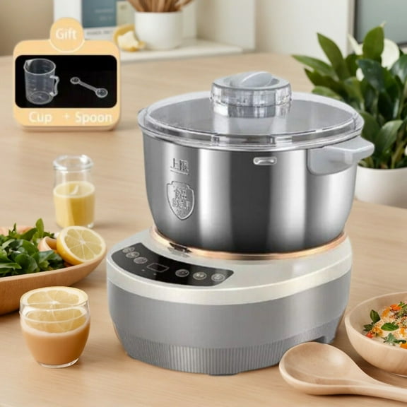 Electric Dough Maker with Fermentation Stainless Steel Flour Kneading Machine Dough Mixer with Microcomputer Timer and Touch Control for Home & Commercial Use