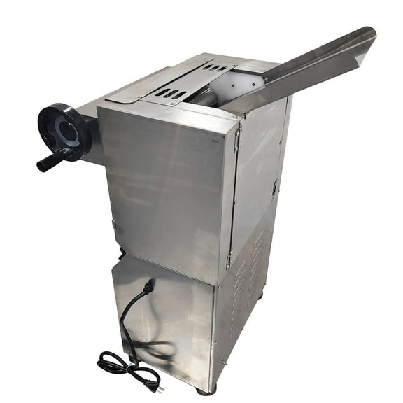 Electric Dough Roller Noodle Maker Sheet Maker Vertical Flour Press for Noodles with 1.5mm Round Knife