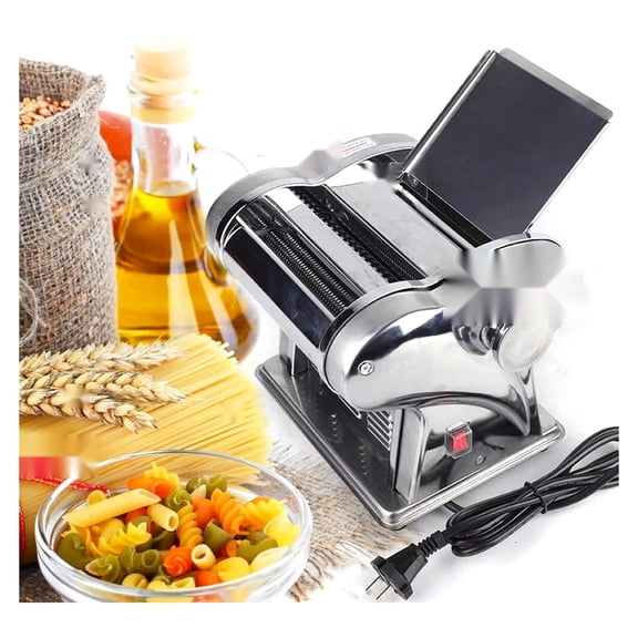 Electric Dough Roller Sheeter,110V 135W,Stainless Steel Pasta Maker,Commercial and Home Use,Automatic Noodle Roller,Spaghetti Pressing Machine