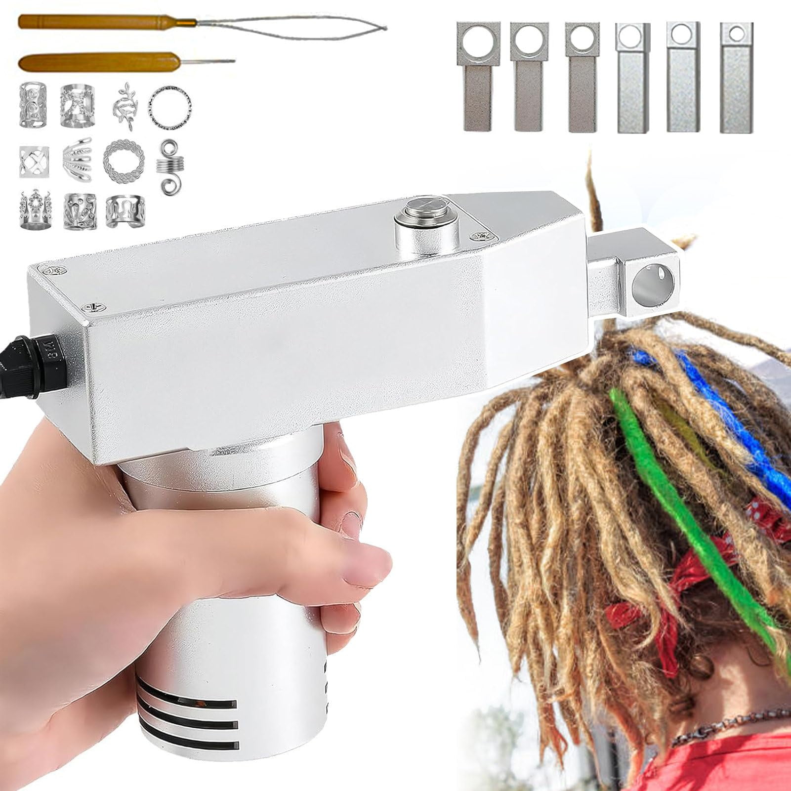 Electric Dreadlock Crochet Machine,Portable Handheld Dreadlocks Maker ...