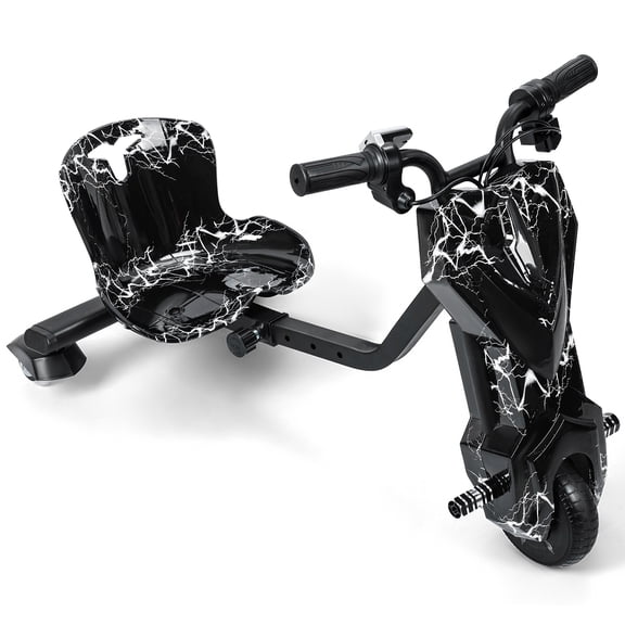Electric Drift Trike for Kids Ages 8+, 9 MPH Max Speed, 360° Drifting Ride-On Tricycle with Adjustable Seat, 12V Battery, LED Light