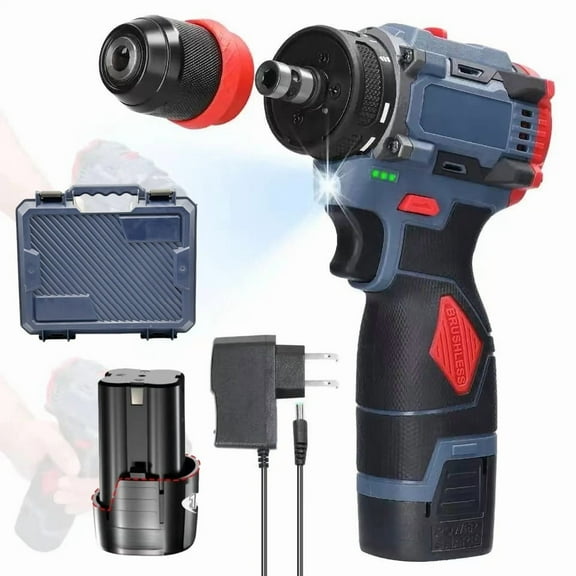 Electric Drill, 16.8V Cordless Drill Kit, Screwdriver Driver Tool Kit, 3/8" Keyless Chuck with Charger and Storage Bag