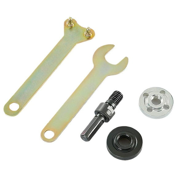 Electric Drill Conversion Angle Grinder Adapter Connecting Rod Kit,Grinder Flange Angle Wrench Spanner with Metal Lock Nut/Connecting Rod,Shank Mandrel Arbor Adapter Repair for Power Drill Grinders