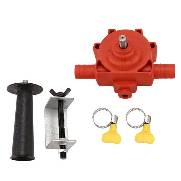Electric Drill Drive Pump Self Priming Transfer Pumps Oil Fluid Water Pump Portable Round Shank Installtion Pump,1x Hand drill water pump,Red
