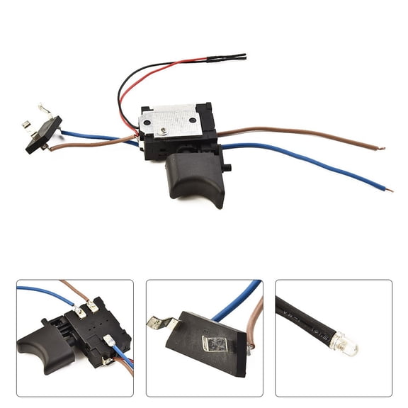 Electric Drill Dustproof Speed Control Push Button Trigger Switch Dc 7.2-24V