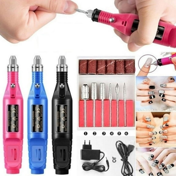 Electric Drill Nail File Acrylic Art File Manicure Pedicure Portable Machine Kit