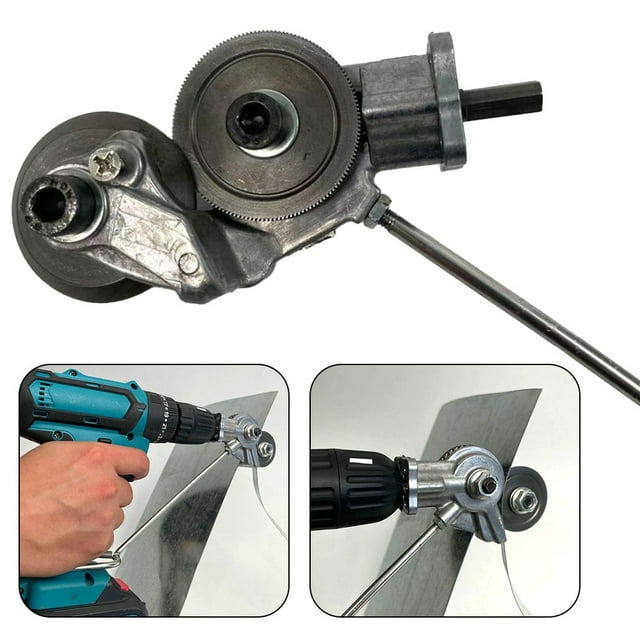 Electric Drill Plate Cutter DoubleHead Sheet Metal Nibbler Saw Cutting