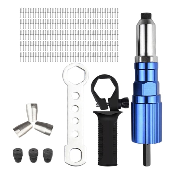 Electric Drill Rivet Adapter Practical Hex Rod Alloy Steel Lightweight Portable for Furniture Assembly