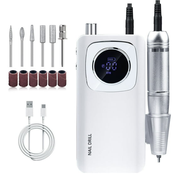 Electric Drill Set 45000RPM Low Noise Drill Machine with Drill Bits and LCD Screen Electric Files