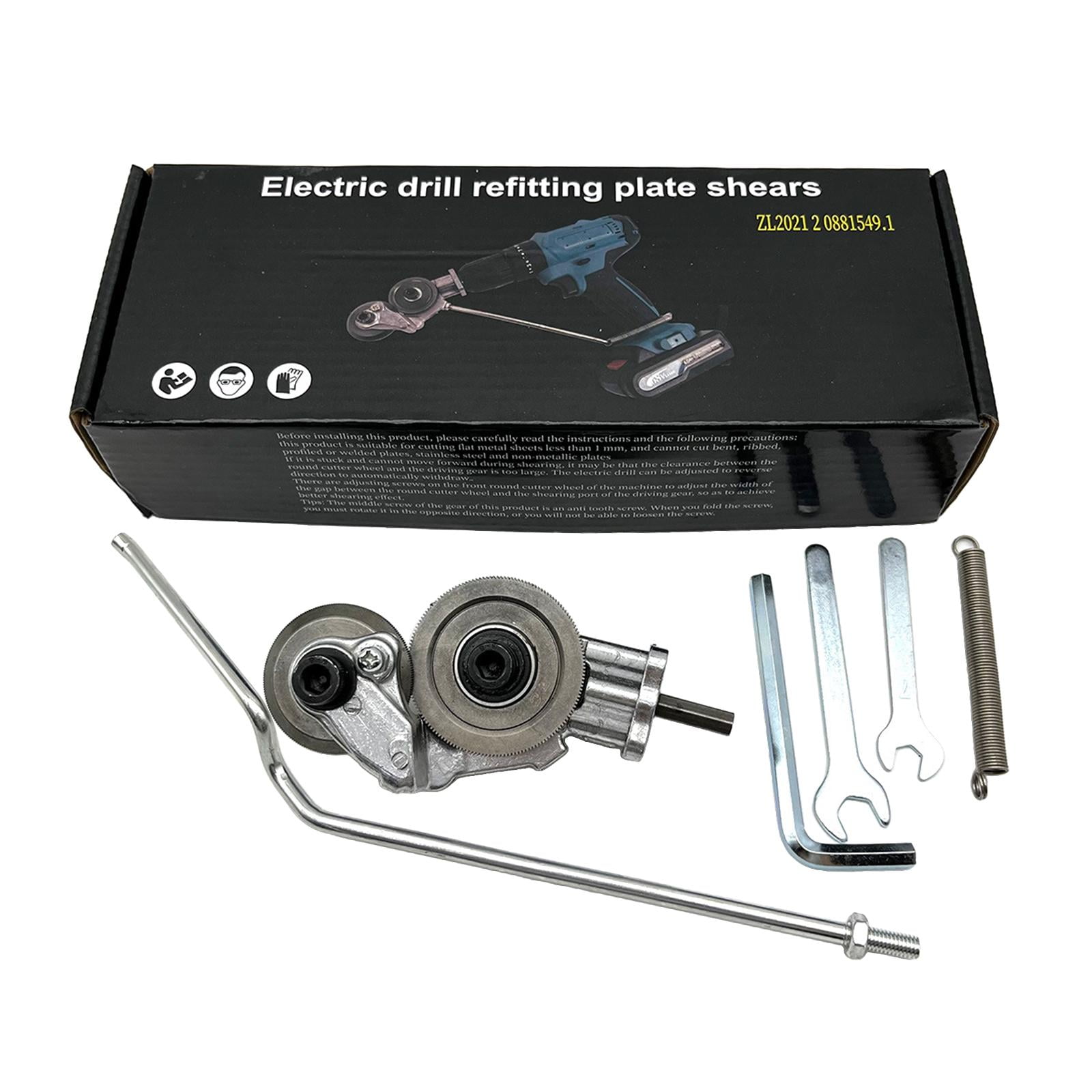 Electric Drill Shear Attachment Durable Versatile Double Head Sheet