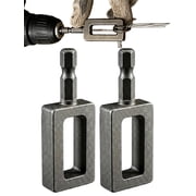 Electric Drill Wire Twisting Tool with 1/4" Hex Shank, Heavy Duty Steel Wire Twisting Attachment for Fence Repair, Rebar Tying, Electrical Hand Tools