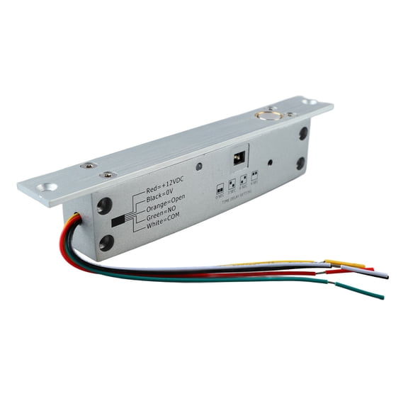 Electric Drop Bolt Door Lock DC 12V 5 Wire Fail Safe Time Delay Keyless Security Lock for Entry Access Control