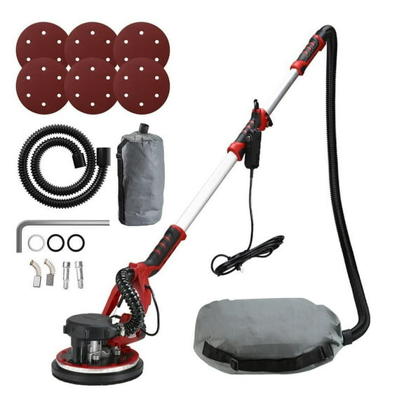 Electric Drywall Sander 1280W Variable Speed With Automatic Vacuum LED Light Wall Sandpaper Putty Powder Sanding Wall Machine ,Easy Operation