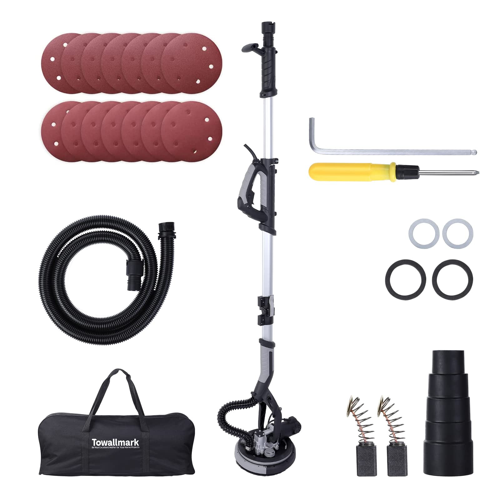 Electric Drywall Sander with Vacuum 750W Drywall Sander Set with