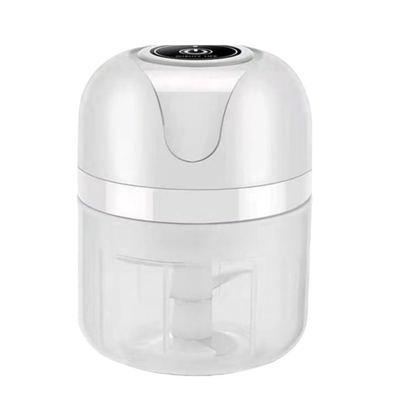 Electric Durable Kitchen Gadget Food Processor Crusher Garlic Masher Vegetable Chopper Rechargeable WHITE 250ML