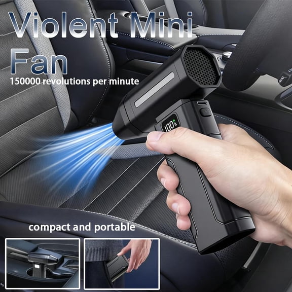 Electric Duster,150000RPM Powerful Cordless Dust Blower,5-Gear Adjustable Electric Dust Fan with Screen Display,Rechargeable Duster Cleaner for PC, Car, Keyboard,House,Outdoor
