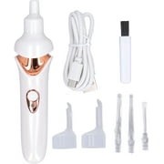 Electric Ear Suction Device, Automatic Electric Vacuum Ear Pick, Ear Cleaner Earwax Remover with LED Light for Earwax Removal, Soft Prevent Ear Pick Clean Tools Set, White